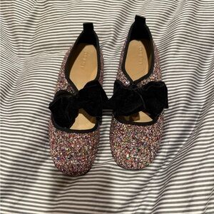 Old Navy Glitter Dress Shoes with Black Bow